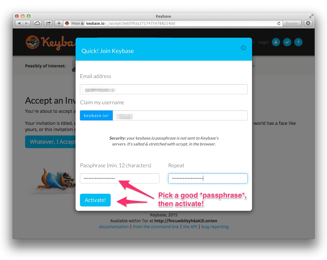 Keybase.io: pick a good passphrase