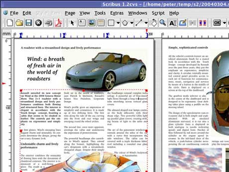 Scribus, the opens-source desktop publishing program